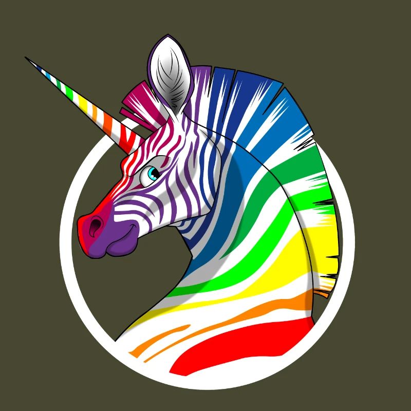 Regenbogen Einhorn Zebra