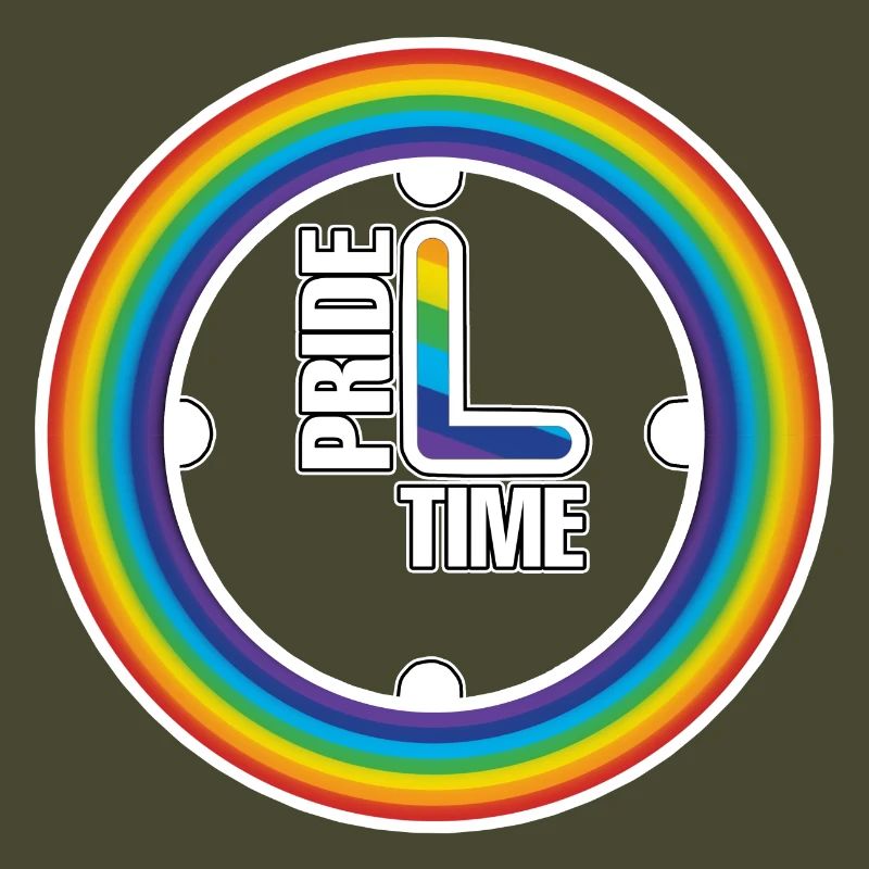 Rainbow Pride Ring Clock