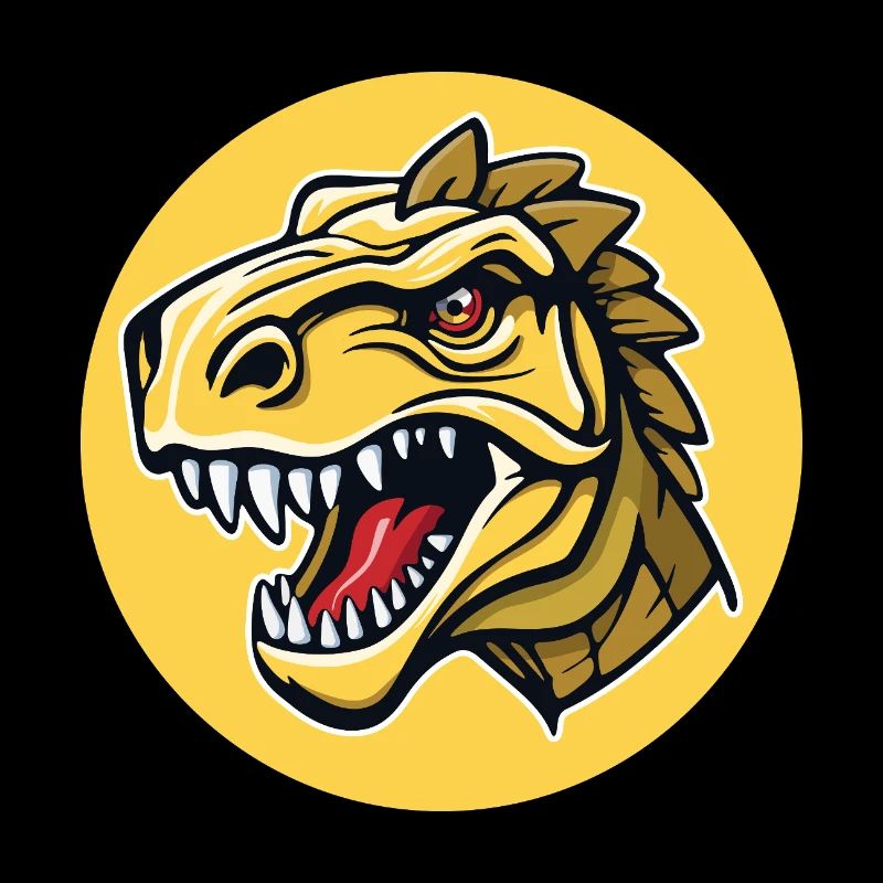 The head of a -looking dinosaur