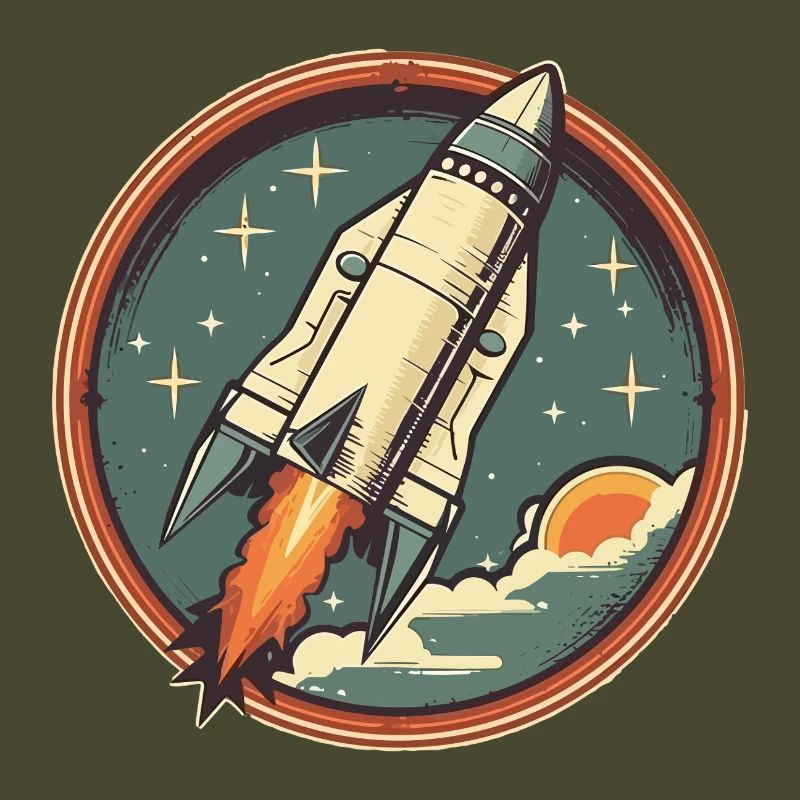 Fusée Rétro - Fusée Spatiale