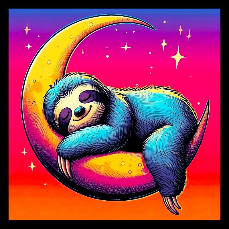 Sloth sleeps on the Moon