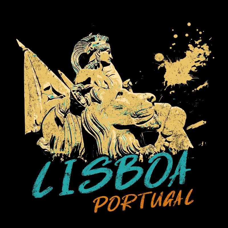 Arch Rua Augusta Lisbon illustration