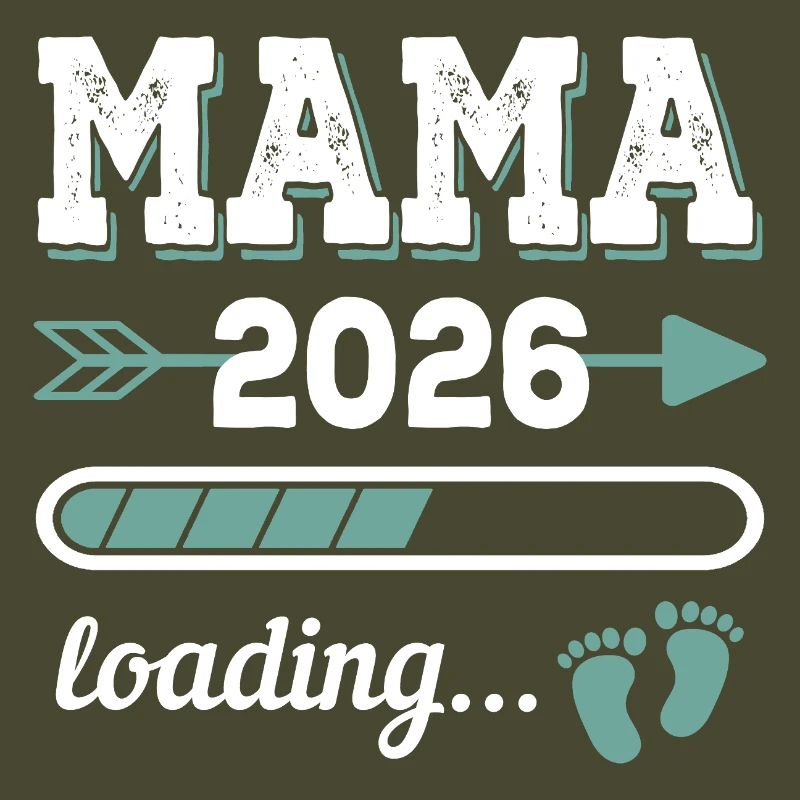 Mama 2026 Loading Werdender Mutter Geschenkidee