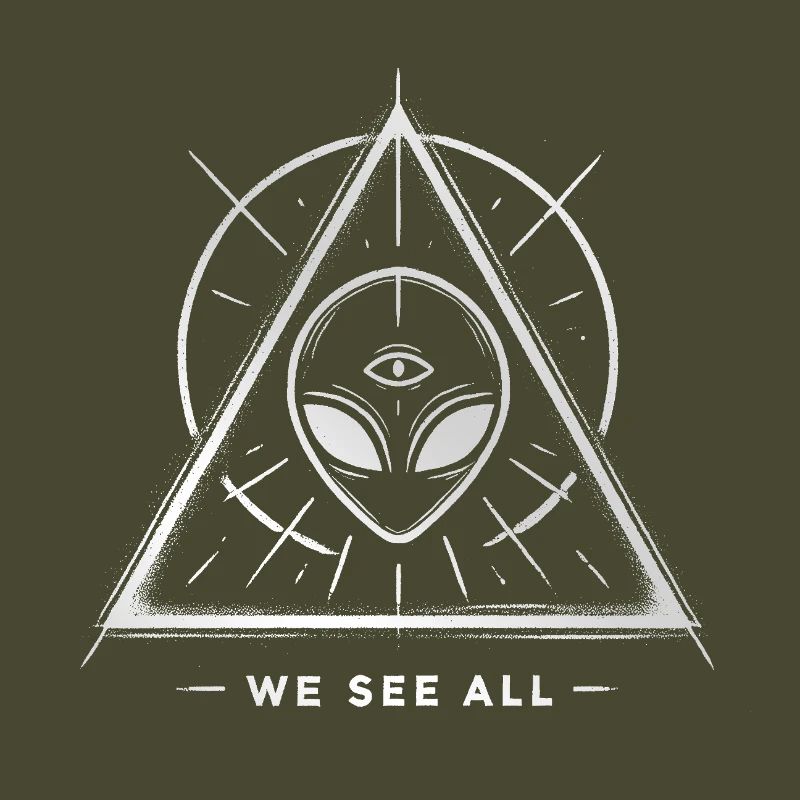 UFO Alien Eye Triangular Sigil