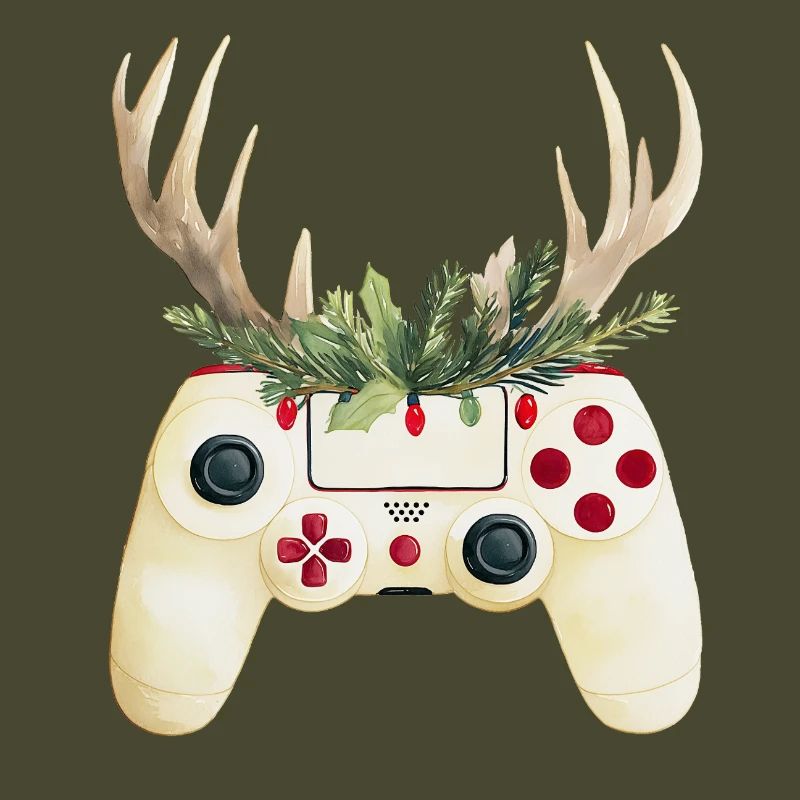Weihnachtscontroller mit Hirschgeweih