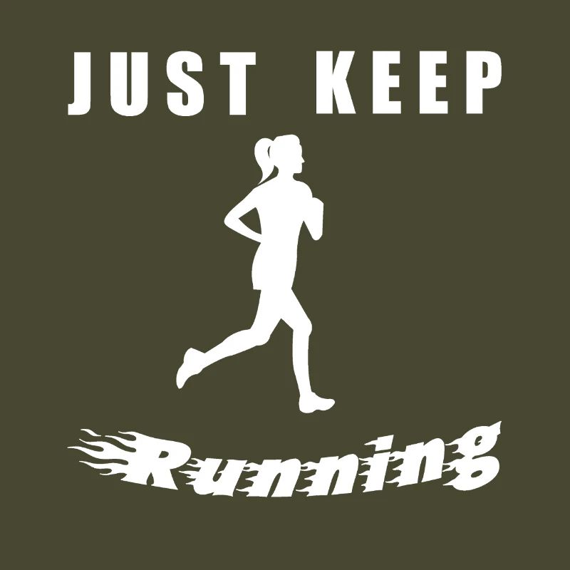 Continue simplement de courir – Silhouette de coureur