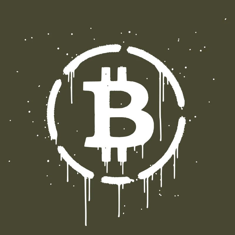 Bitcoin Logo Graffiti Crypto