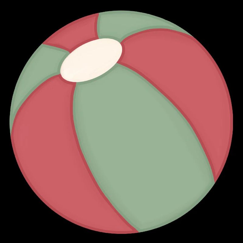 Beach Ball Color Block Pattern Ball