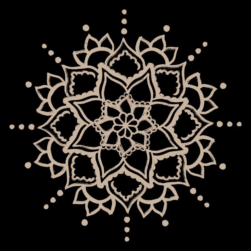 Beige Mandala Bloom