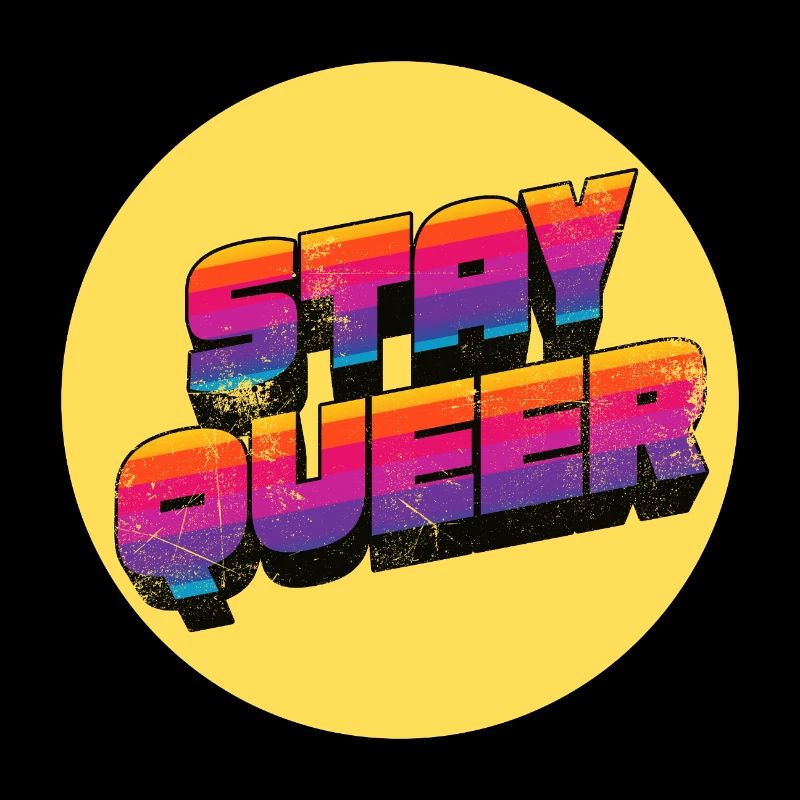Graphique arc-en-ciel Stay Queer