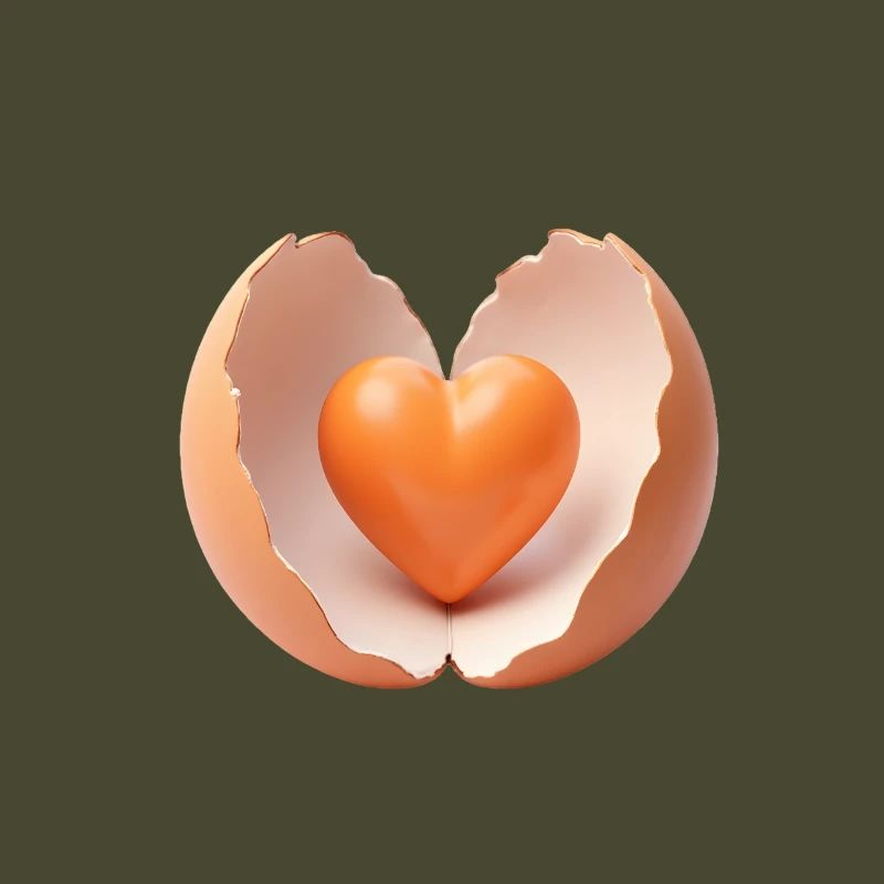 Heart in Broken Eggshell