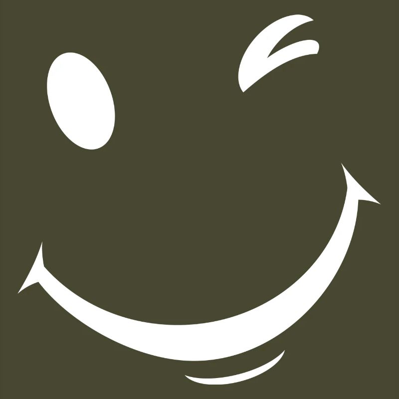 Expression de clin d’œil blanc