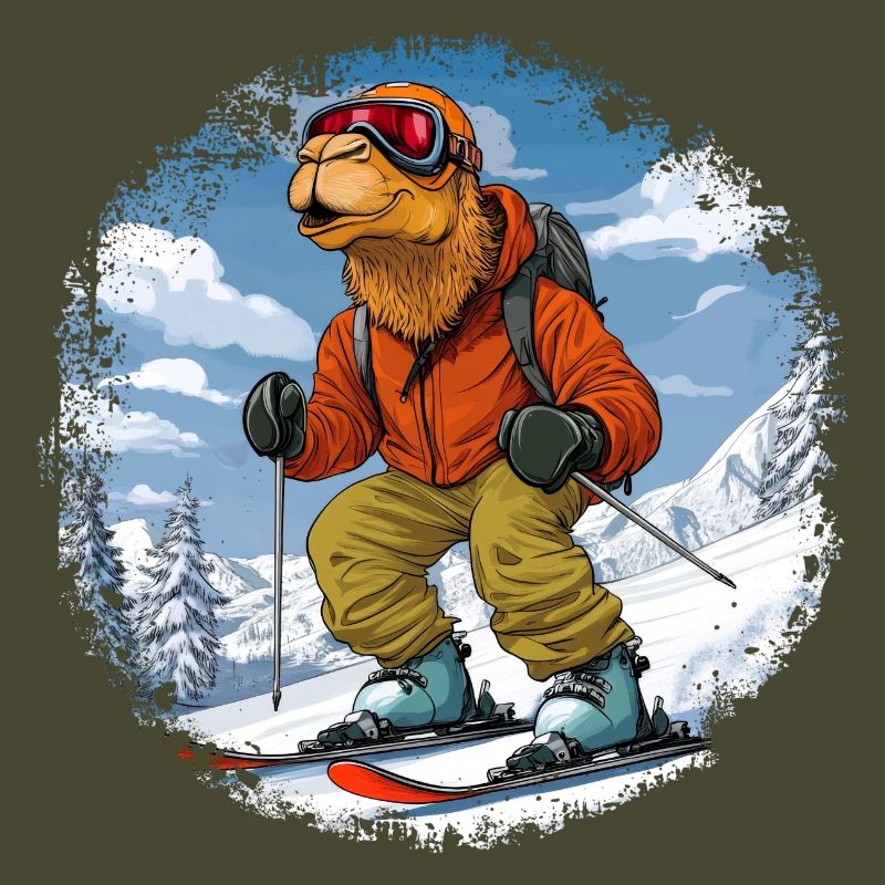 Kamel Skifahrer