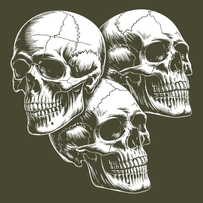 Threesome Skull Silhouette