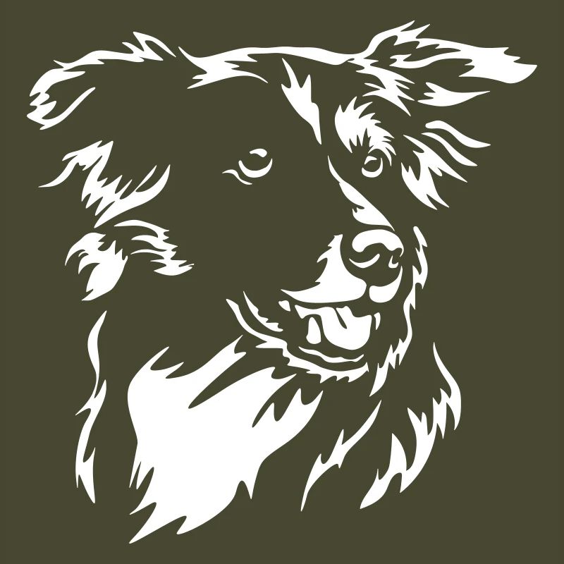 Border Collie Head "Black Edition"