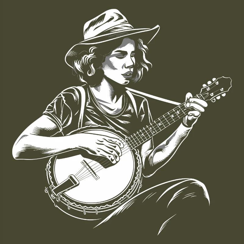 Banjo Player Sketch