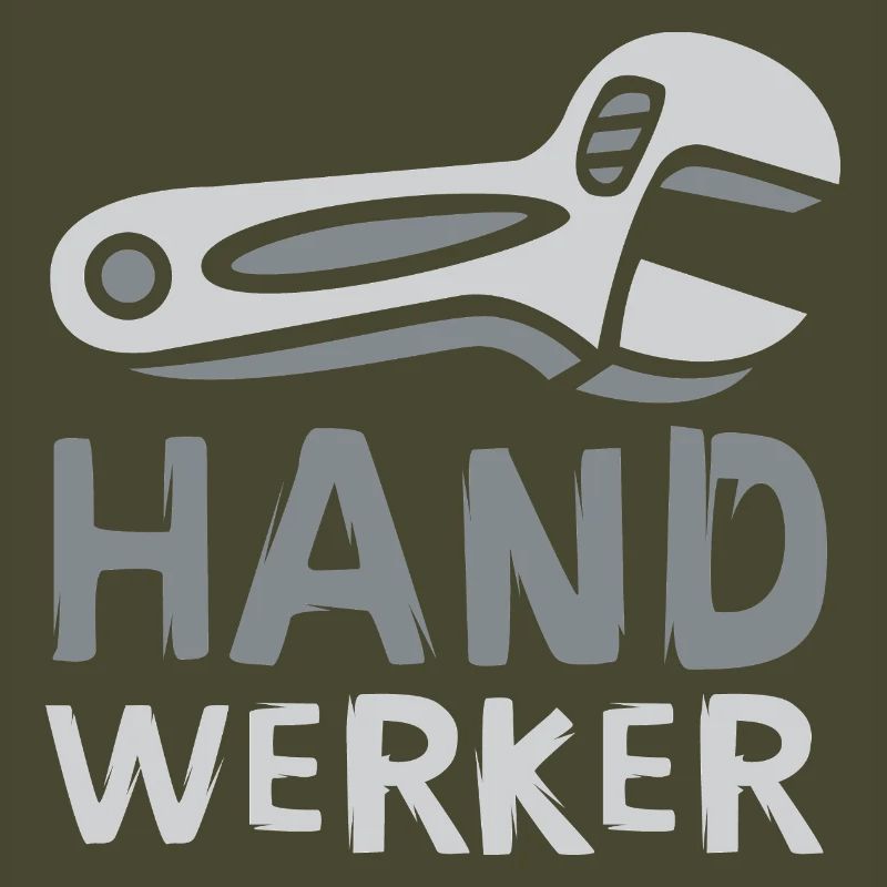 Handwerker Comic Design mit Schraubenschlüssel