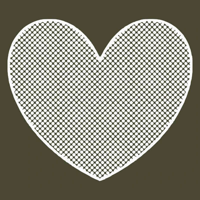 white heart white dotted pattern dots gift