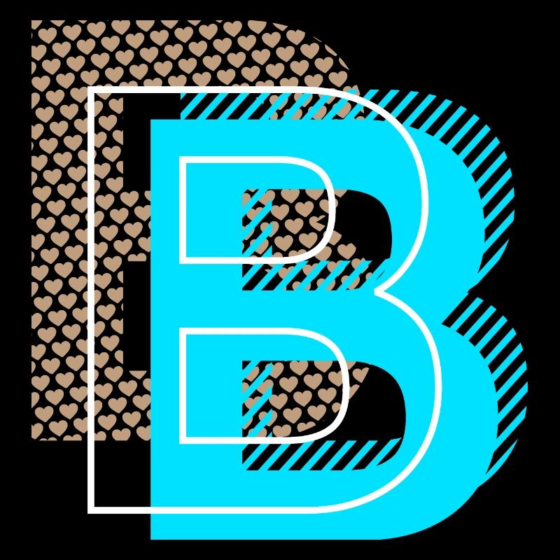 Cooler Buchstabe B