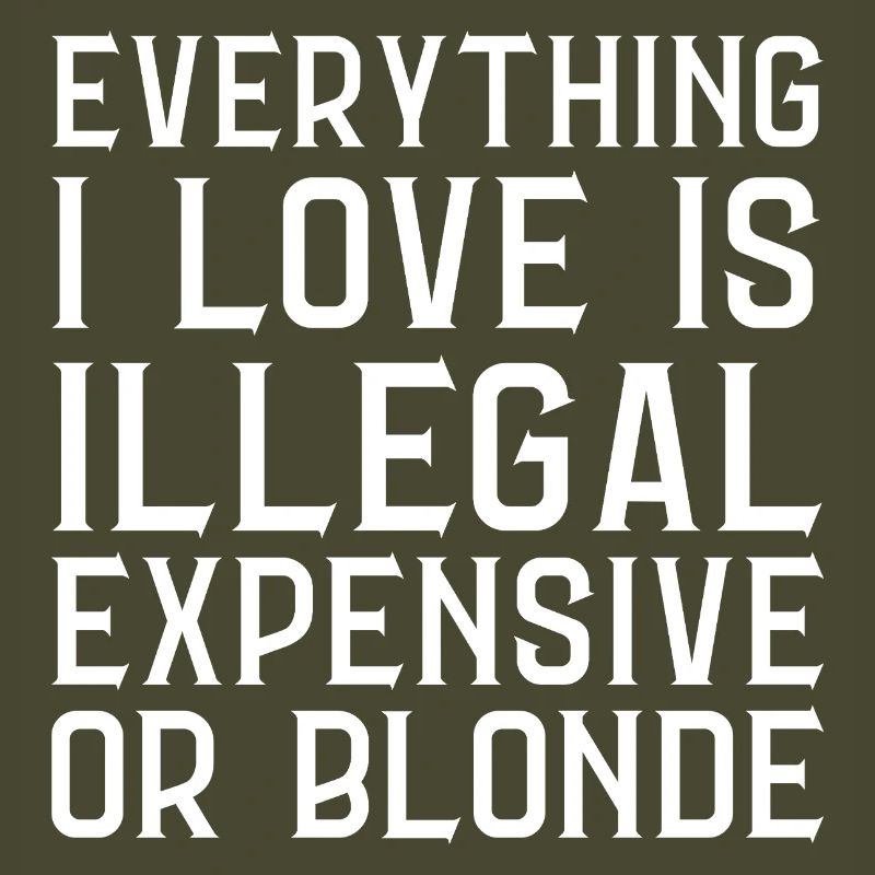 Alles, was ich liebe, ist illegal Lieber oder blond (Rücken)
