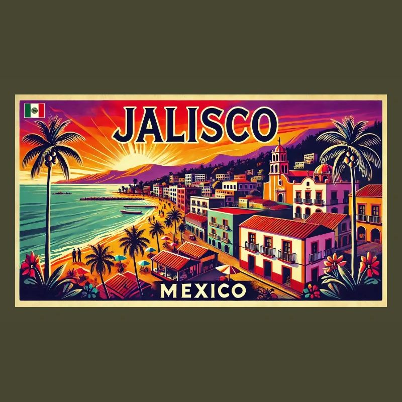 Jalisco Mexico beach palm design