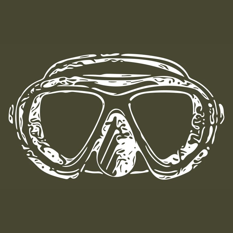 Masque de plongée vintage vector