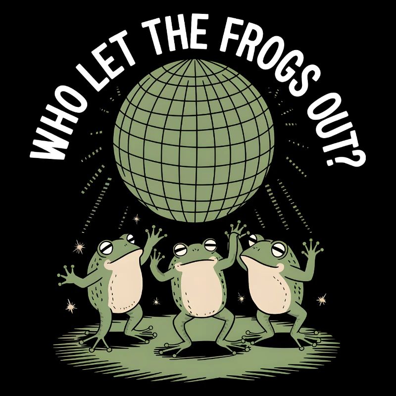 Qui a laissé sortir les Frogs ? - Autocollant de grenouille mignonne