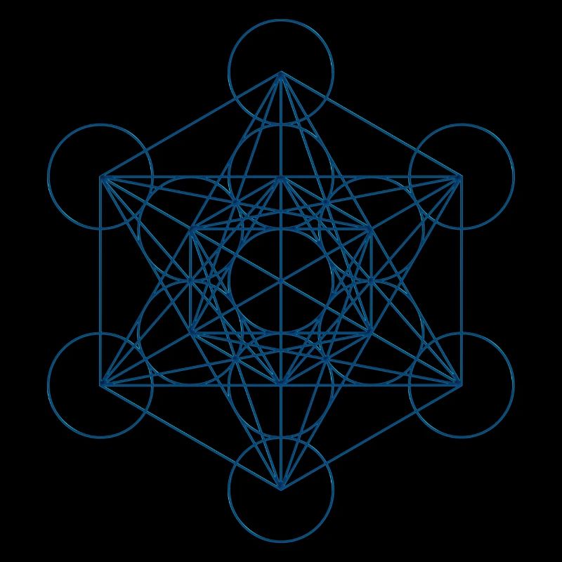 Le cube de Metatron - bleu
