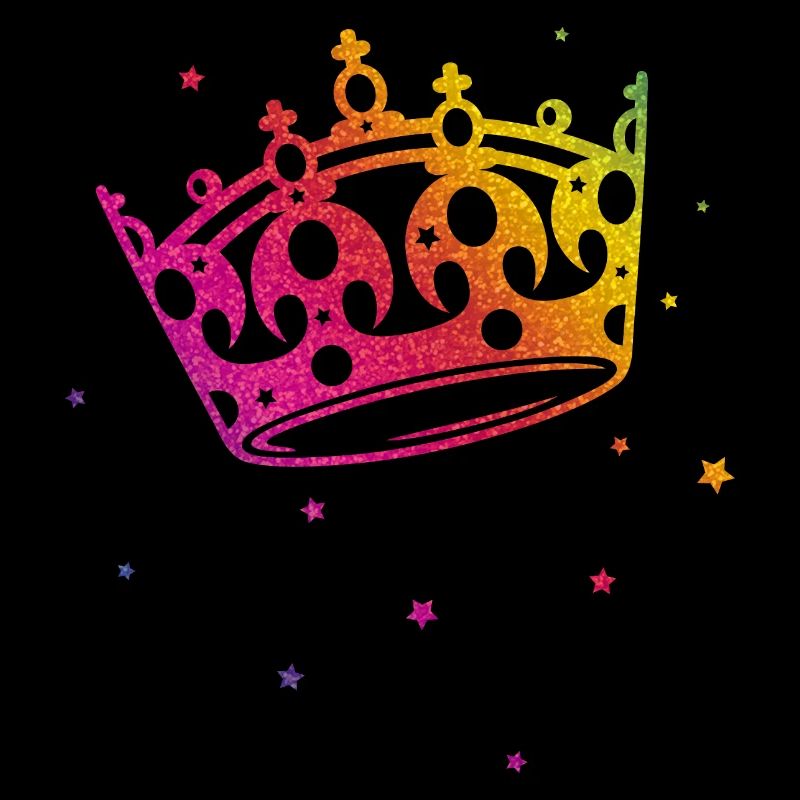 Crown Glitter Rainbow Love CSD LGBT