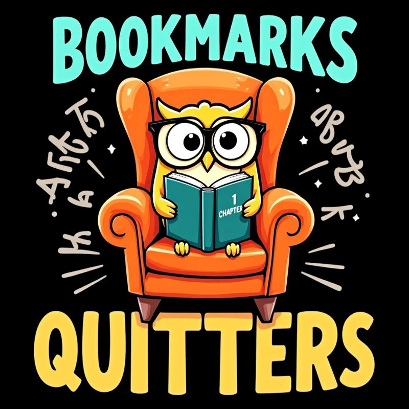 Eule Leser im Sessel Lesezeichen