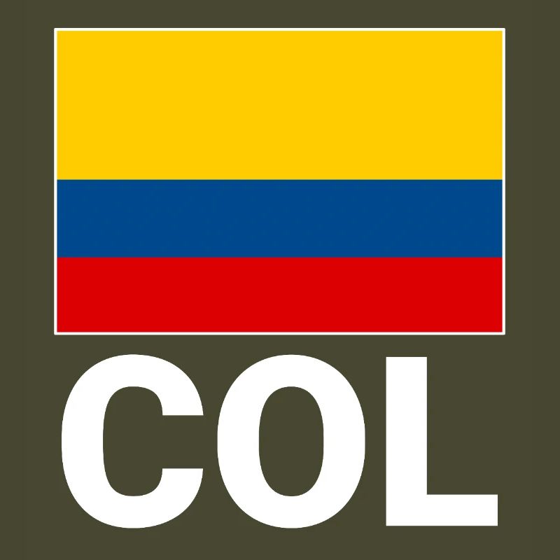 Drapeau de la Colombie avec l’abréviation COL