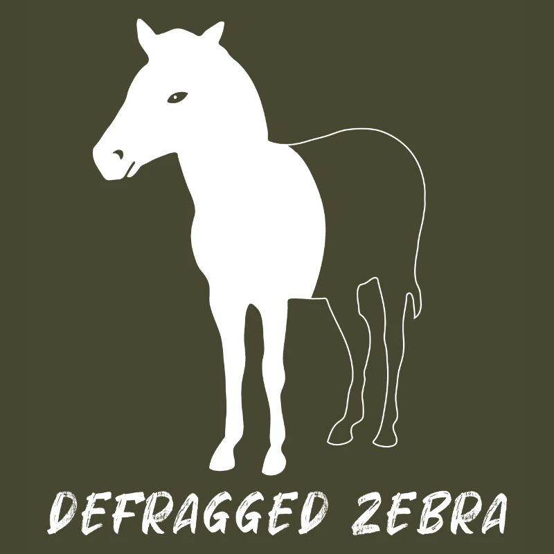Defragged Zebra Admin Geek Programmierer Geschenk