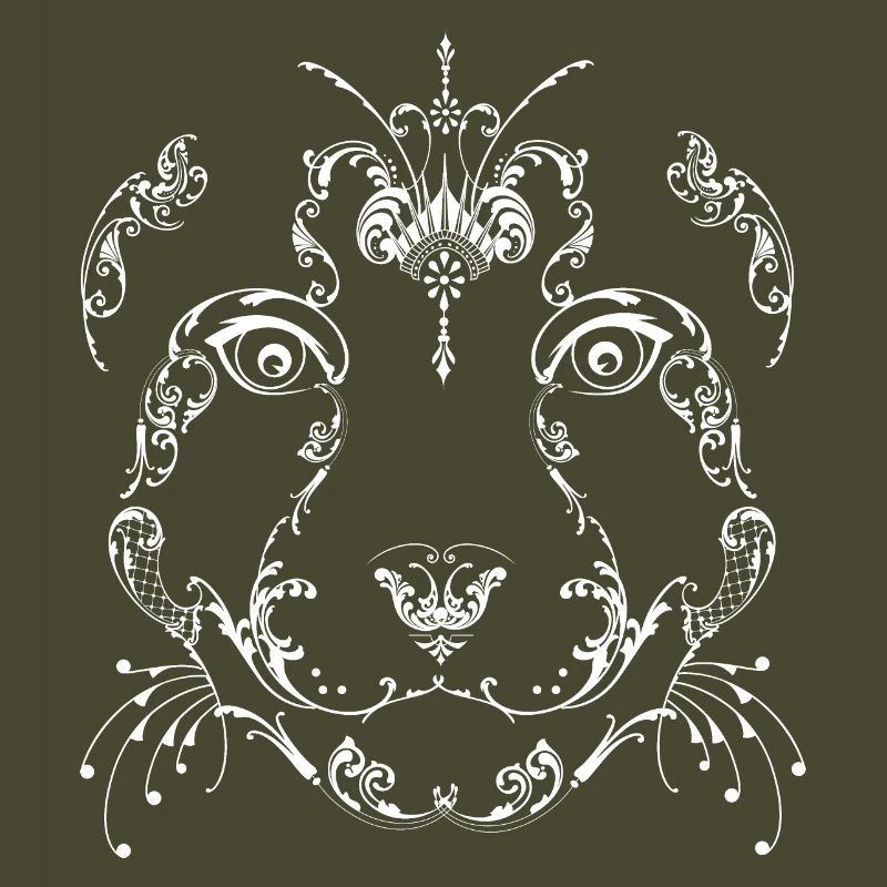 Snow leopard cheetah psychedelic ornament pattern