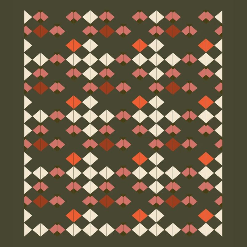 Geometric Diamond Quilt Pattern