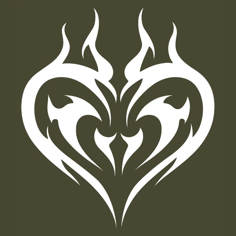 Tatouage de cœur tribal pour Emo et Goth
