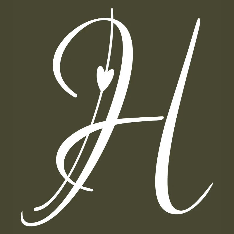Buchstabe H Initiale Alphabet Monogramm Taschenfläche