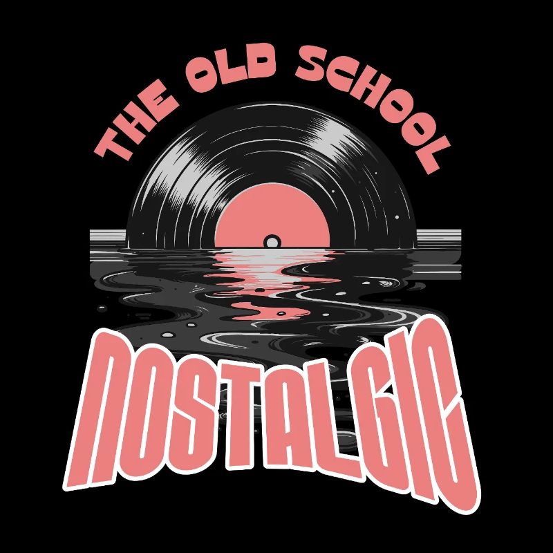 Design en vinyle nostalgique de la vieille école