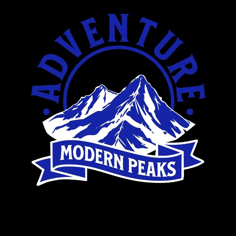 Modern Mountain Adventure Peaks Logo
