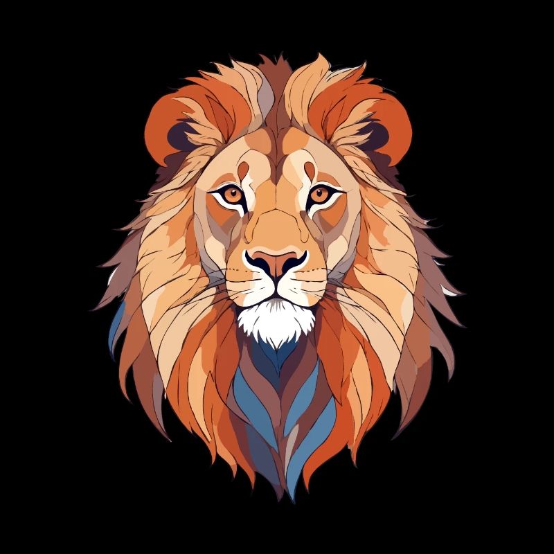 Löwe Vektor Kunst mit lebendigen Farben Illustration