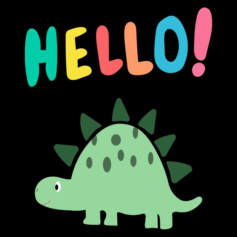 Hello Dino - Süßes Dinosauriermotiv - Kinder
