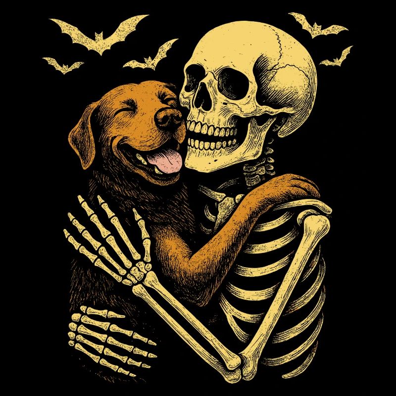 Skeleton Cuddle Labrador Retriever