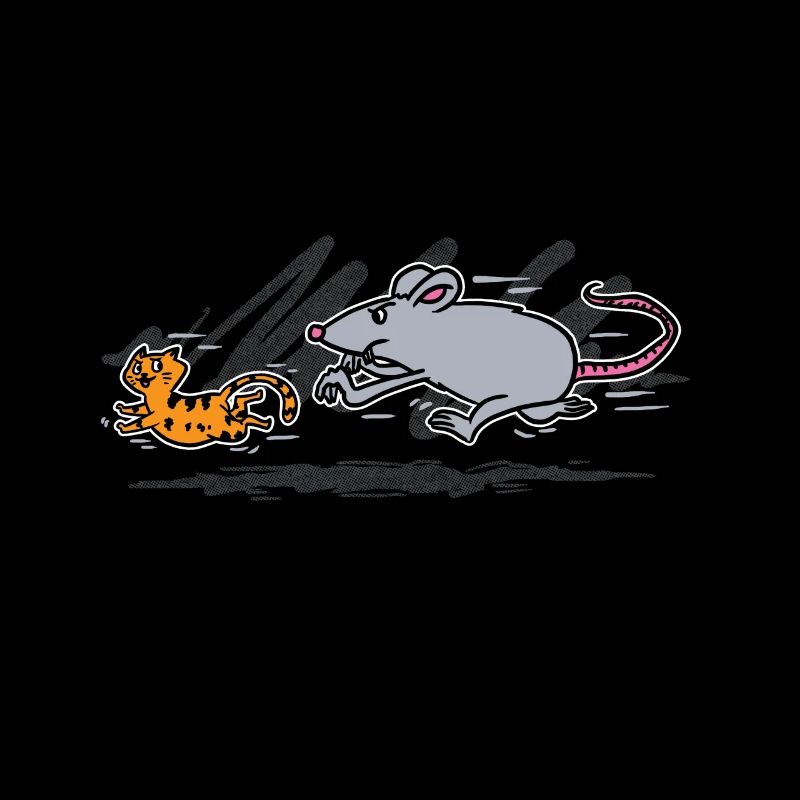Maus jagt Katze Geschenk