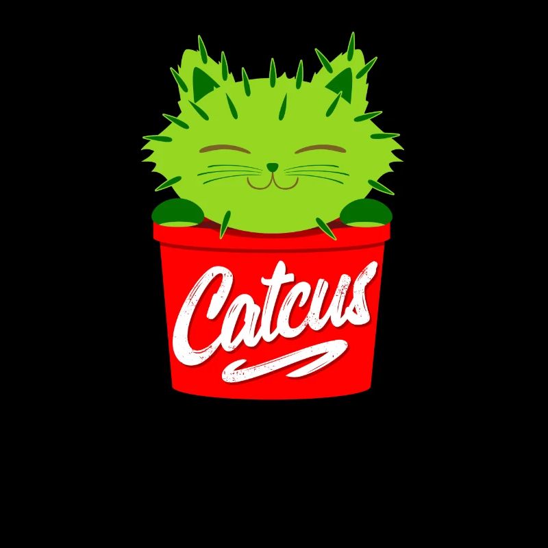 Catcus Funny Pun Cat Cactus Kitty Kitten Plant Fun