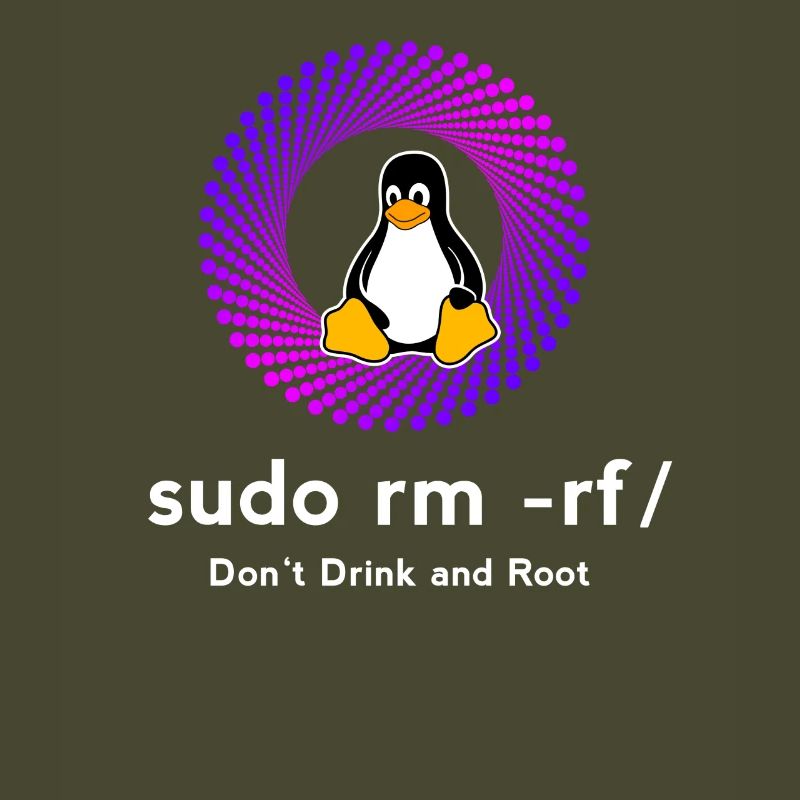 Ordinateur Sys admin Penguin Nerd pc sudo rm -rf cod
