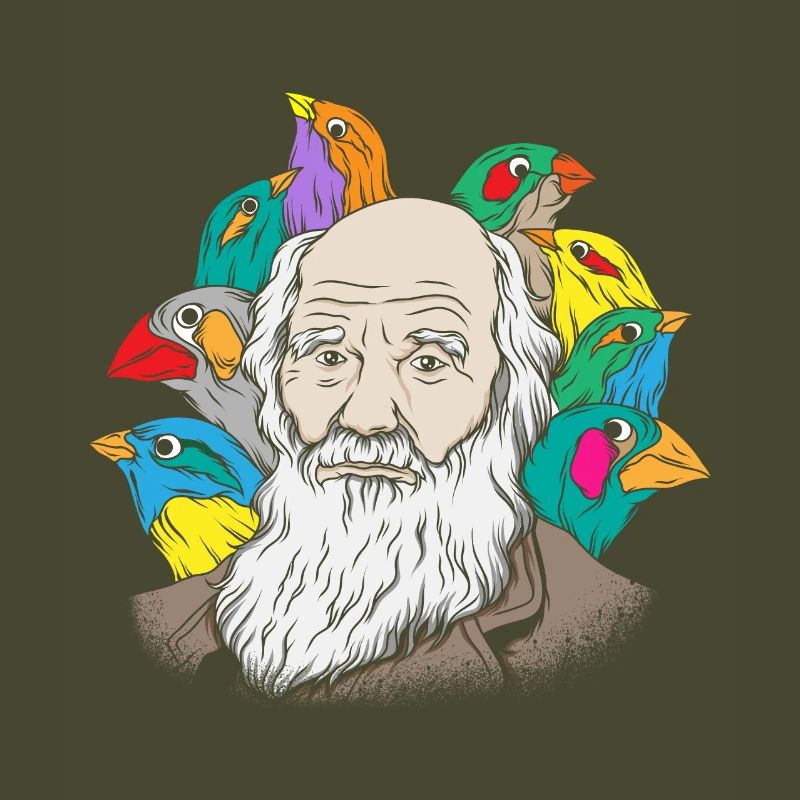 Charles Darwin Portrait Geschenk Evolution