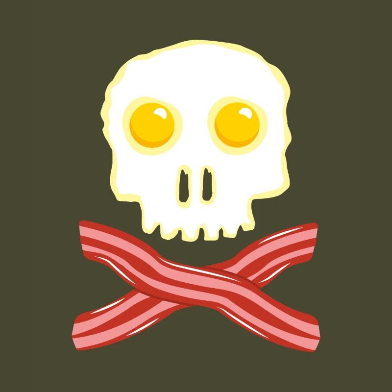 Bacon and eggs Skull Skull - Bacon Eggs