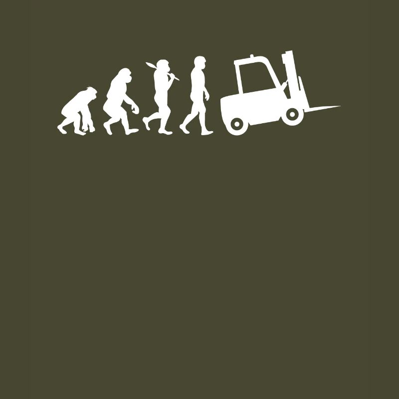 Staplerfahrer Evolution mit Gabelstapler Shirt