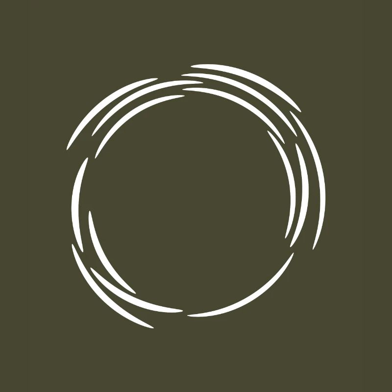 Cercle design icône lignes blanches