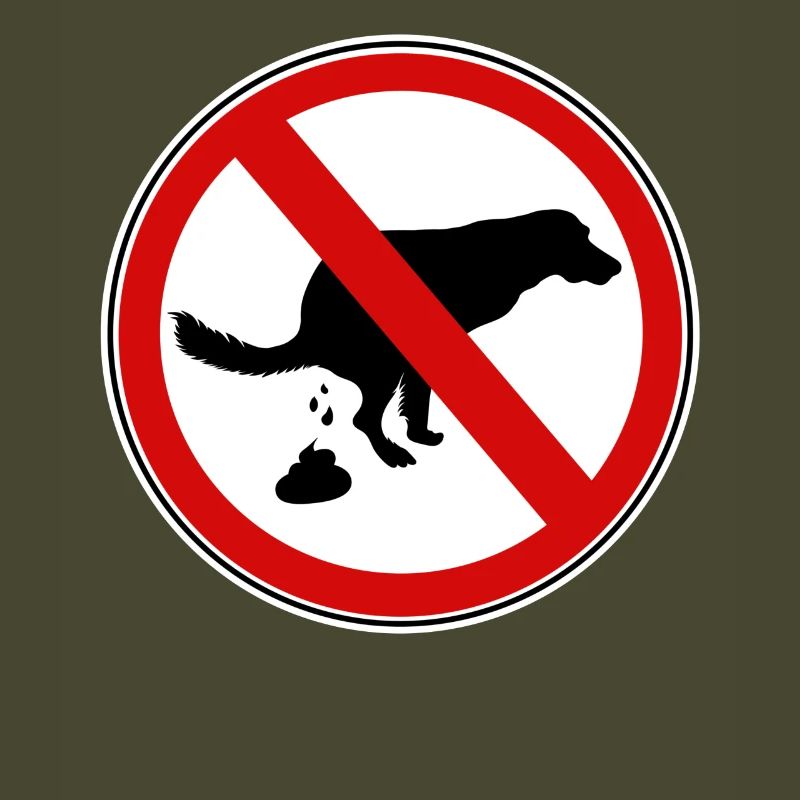 Panneau d’interdiction de merde pour chiens