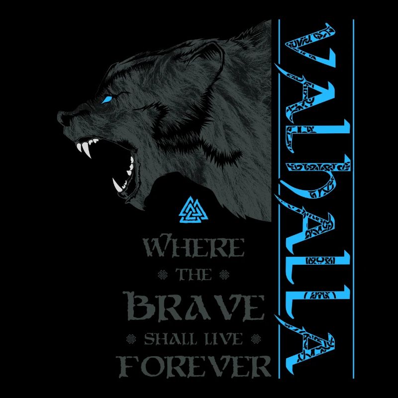 Grizzly Bear Valhalla Viking Bear Wotan Nœuds